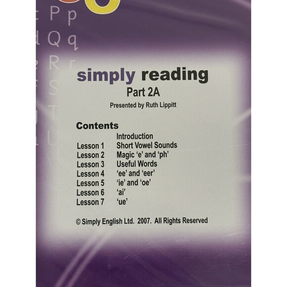 Simply Reading Part 2A - DVD Simply English Study Program Brand New/Sealed 2007 - Picture 3 of 4